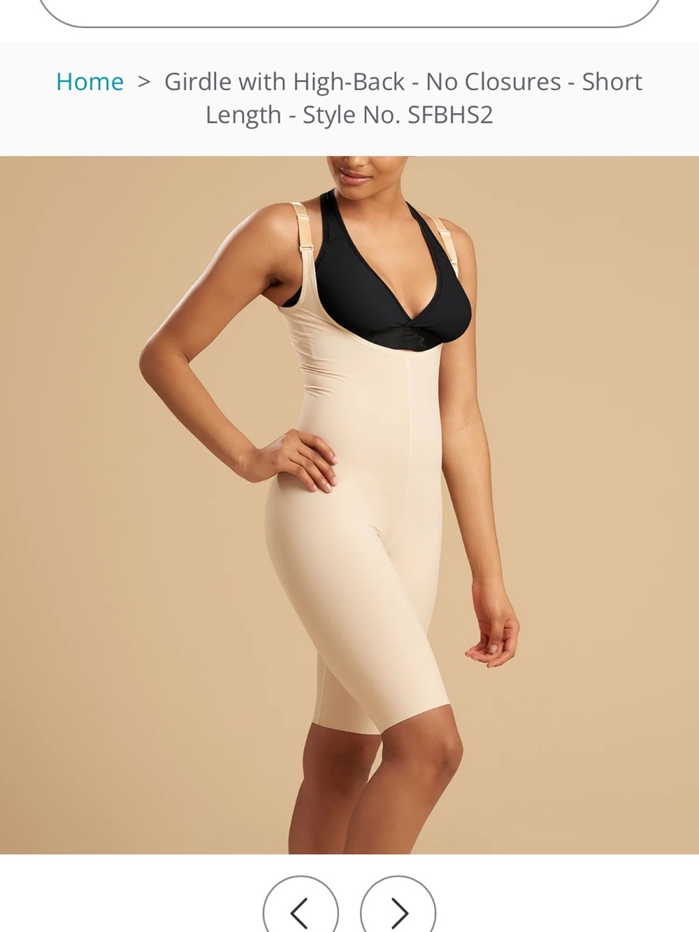 Black stage 2 Marena faja shapewear